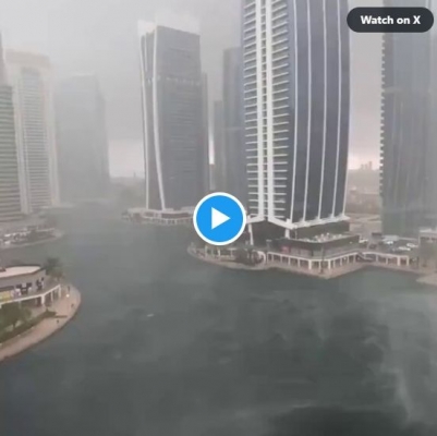 【ドバイ】UAEなどで暴風雨、ドバイ空港が冠水…「過去75年で最大」の降水量で死者も